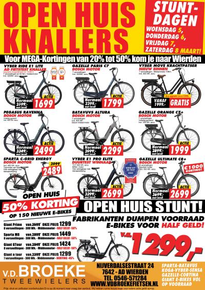 OPEN HUIS KNALLERS 5,6,7,8 MAART!