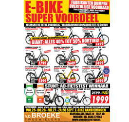 E-BIKE SUPER VOORDEEL SEPTEMBER!